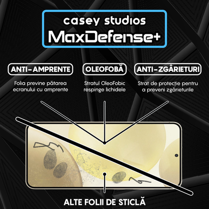 Folie Sticla MaxDefense+ - Samsung Galaxy S24 Plus - Negru