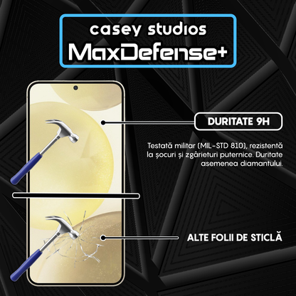 Folie Sticla MaxDefense+ - Samsung Galaxy S24 Plus - Negru