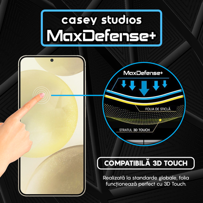 Folie Sticla MaxDefense+ - Samsung Galaxy S24 Plus - Negru