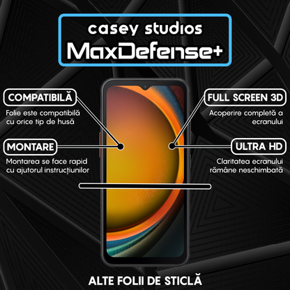 Folie Sticla MaxDefense+ - Samsung Galaxy Xcover7 - Negru