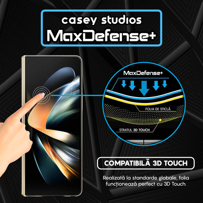 Folie Sticla MaxDefense+ - Samsung Galaxy Z Fold4 - Negru