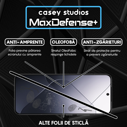 Folie Sticla MaxDefense+ - Xiaomi 13/14 - Negru