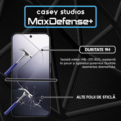 Folie Sticla MaxDefense+ - Xiaomi 13/14 - Negru