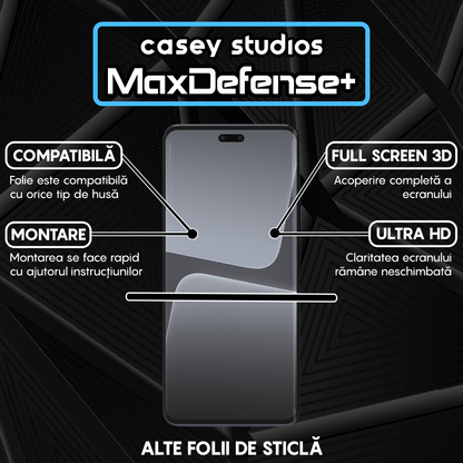 Folie Sticla MaxDefense+ - Xiaomi 13 Lite - Negru