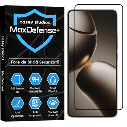 Folie Sticla MaxDefense+ - Xiaomi 14T - Negru