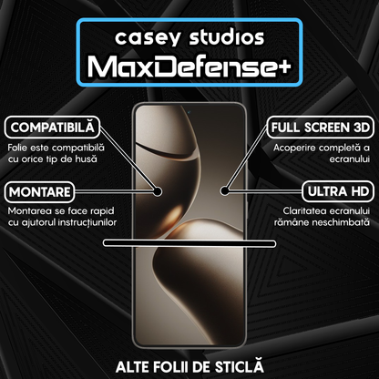 Folie Sticla MaxDefense+ - Xiaomi 14T - Negru