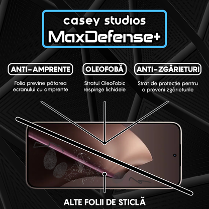 Folie Sticla MaxDefense+ - Xiaomi 15T - Negru