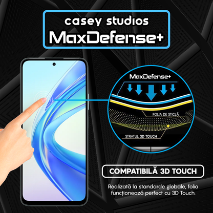 Folie Sticla MaxDefense+ - Honor X7b/X7b 5G/X7b 5G (50 MP) - Negru