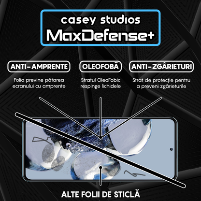 Folie Sticla MaxDefense+ - Xiaomi 12T/Xiaomi 12T Pro - Negru