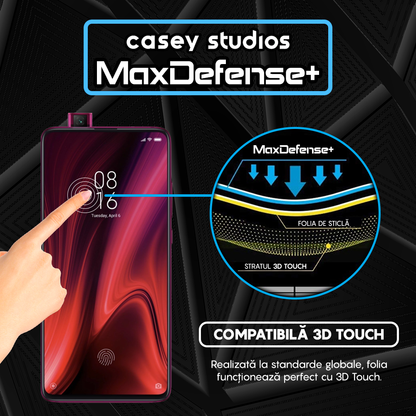 Folie Sticla MaxDefense+ - Xiaomi Mi 9T/Redmi K20/Redmi K20 Pro - Negru