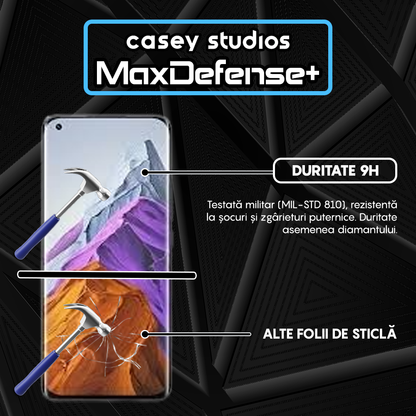 Folie Sticla MaxDefense+ - Xiaomi Mi 11/Mi 11 Pro/Mi 11 Ultra - Negru
