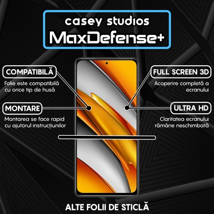 Folie Sticla MaxDefense+ - Xiaomi Mi 11i/Poco F3 - Negru