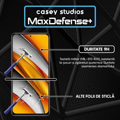 Folie Sticla MaxDefense+ - Xiaomi Mi 11i/Poco F3 - Negru