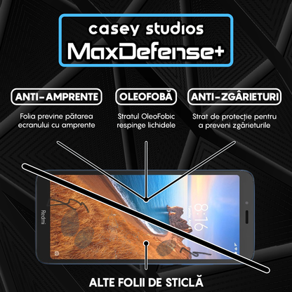 Folie Sticla MaxDefense+ - Xiaomi Redmi 7A - Negru