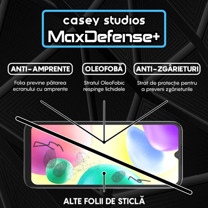 Folie Sticla MaxDefense+ - Xiaomi Redmi 9A/Redmi 9C NFC/Redmi 9C/Redmi 9AT/Redmi 10A - Negru