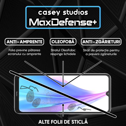 Folie Sticla MaxDefense+ - Xiaomi Redmi Note 8T - Negru