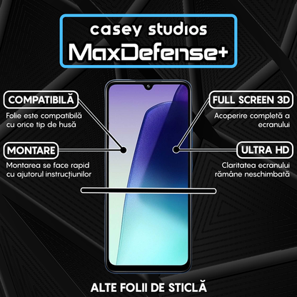 Folie Sticla MaxDefense+ - Xiaomi Poco C75 5G - Negru