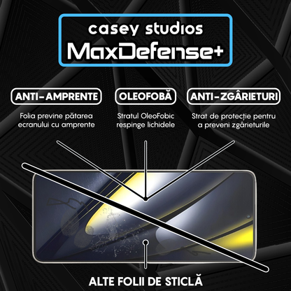 Folie Sticla MaxDefense+ - Xiaomi Poco F6 - Negru