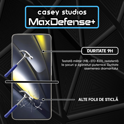 Folie Sticla MaxDefense+ - Xiaomi Poco F6 - Negru