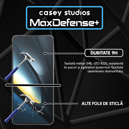 Folie Sticla MaxDefense+ - Xiaomi Poco F6 Pro - Negru