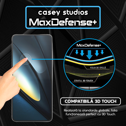 Folie Sticla MaxDefense+ - Xiaomi Poco F6 Pro - Negru