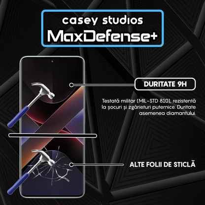 Folie Sticla MaxDefense+ - Xiaomi Poco X7 Pro - Negru