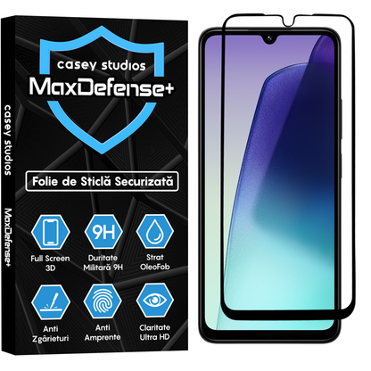 Folie Sticla MaxDefense+ - Xiaomi Redmi 14C 5G - Negru