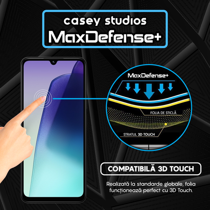 Folie Sticla MaxDefense+ - Xiaomi Redmi 14C 5G - Negru