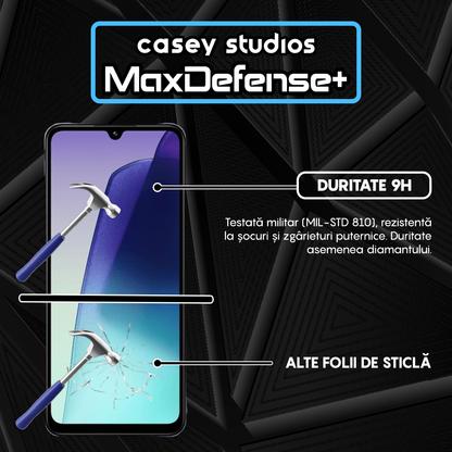 Folie Sticla MaxDefense+ - Xiaomi Redmi 14R - Negru