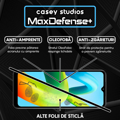 Folie Sticla MaxDefense+ - Xiaomi Redmi A1/Redmi A1 Plus/Redmi A2/Redmi A2 Plus - Negru
