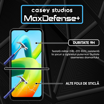 Folie Sticla MaxDefense+ - Xiaomi Redmi A1/Redmi A1 Plus/Redmi A2/Redmi A2 Plus - Negru
