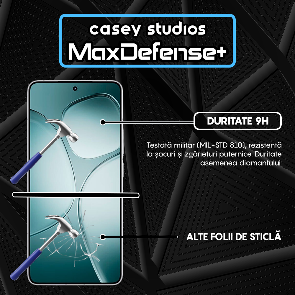 Folie Sticla MaxDefense+ - Xiaomi Redmi K70 Ultra - Negru