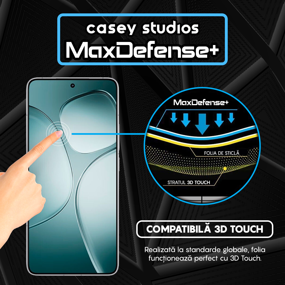 Folie Sticla MaxDefense+ - Xiaomi Redmi K70 Ultra - Negru