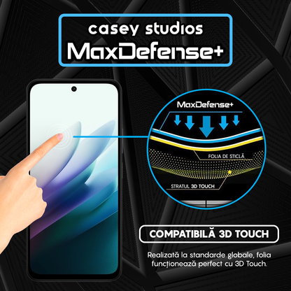 Folie Sticla MaxDefense+ - Xiaomi Redmi 15 - Negru