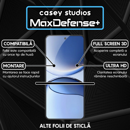 Folie Sticla MaxDefense+ - Xiaomi Redmi Turbo 4 - Negru