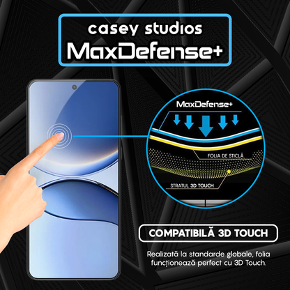 Folie Sticla MaxDefense+ - Xiaomi Redmi Turbo 4 - Negru