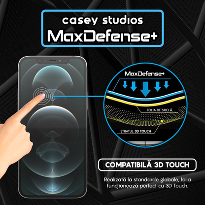 Folie Sticla MaxDefense+ - iPhone 12/12 Pro - Matte