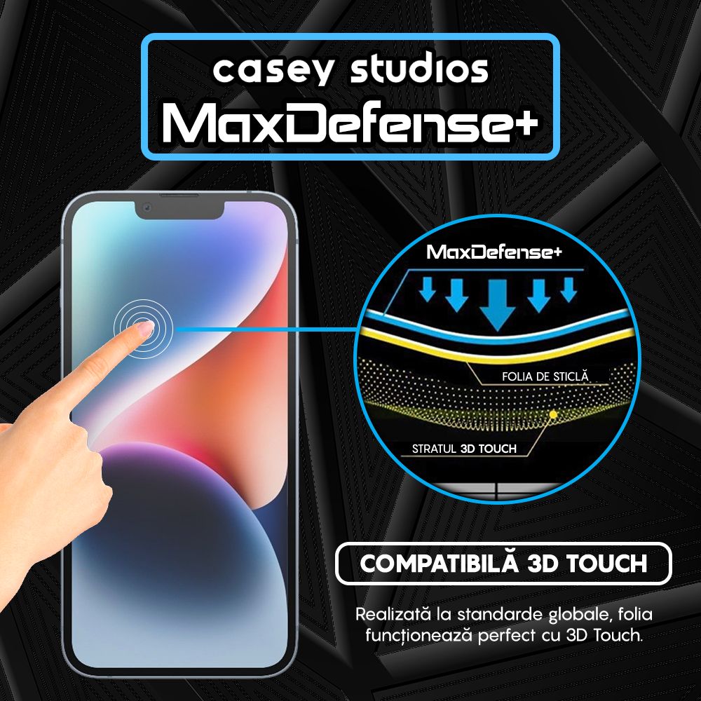 Folie Sticla MaxDefense+ - iPhone 14 - Matte