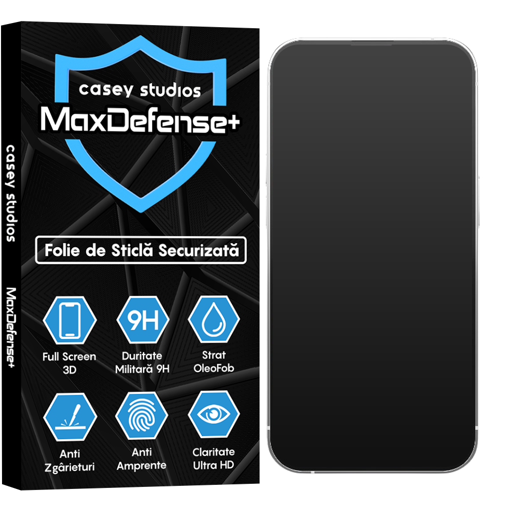 Folie Sticla MaxDefense+ - iPhone 14 Pro - Matte