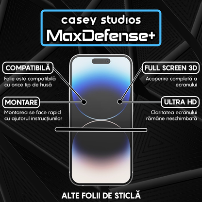 Folie Sticla MaxDefense+ - iPhone 14 Pro - Matte