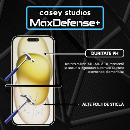 Folie Sticla MaxDefense+ - iPhone 15 Plus - Matte