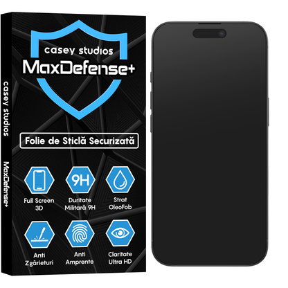 Folie Sticla MaxDefense+ - iPhone 17 - Matte