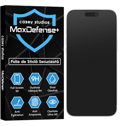 Folie Sticla MaxDefense+ - iPhone 17 Pro Max - Matte