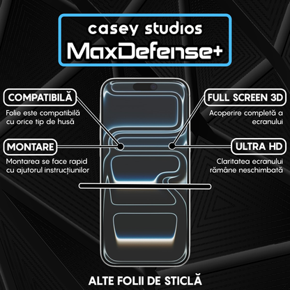 Folie Sticla MaxDefense+ - iPhone 17 Pro Max - Matte