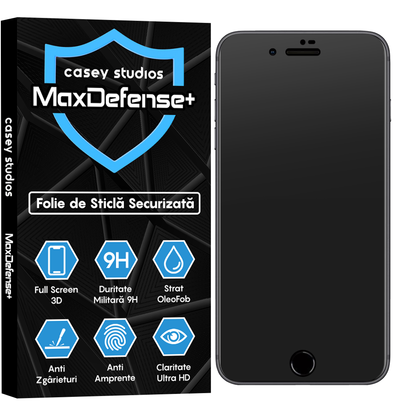 Folie Sticla MaxDefense+ - iPhone 7 Plus/8 Plus - Matte