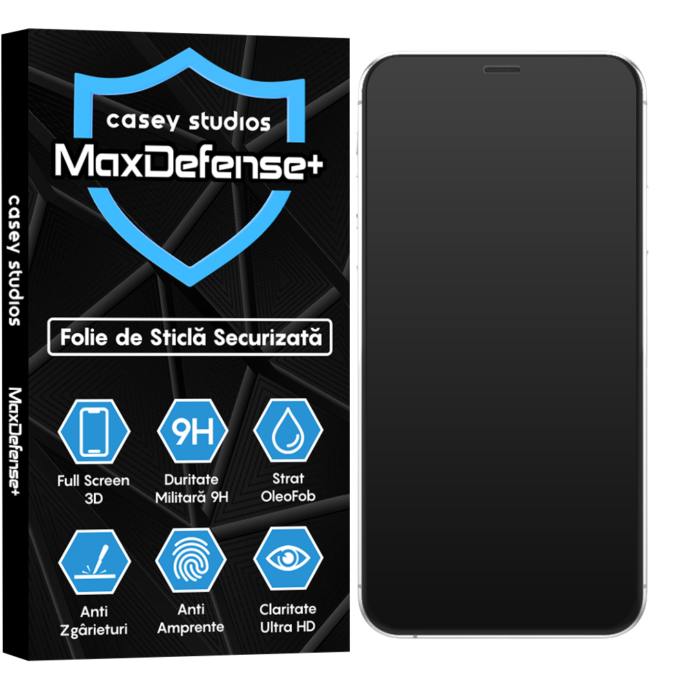 Folie Sticla MaxDefense+ - iPhone X/XS - Matte