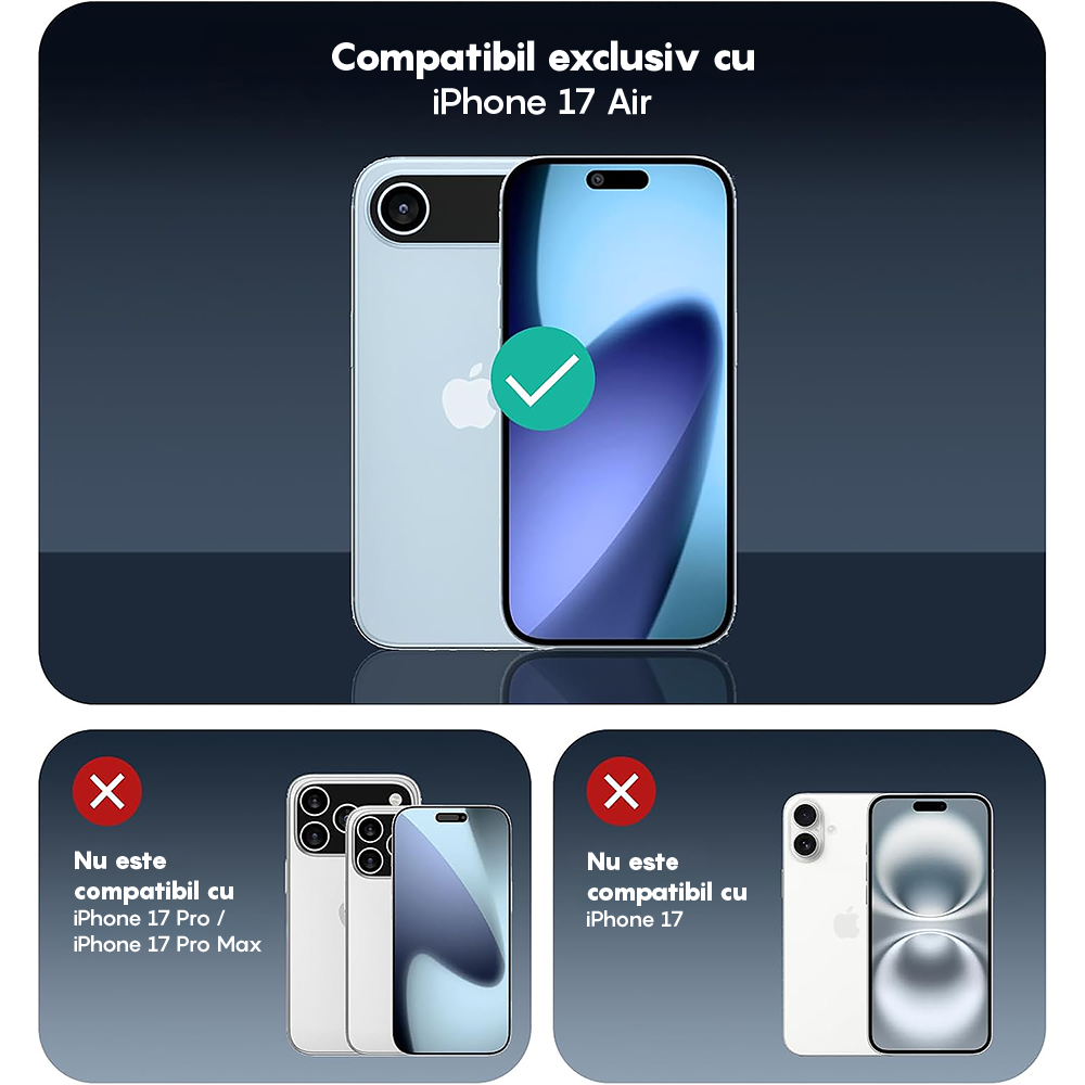 Set 2x Folie Camera MaxDefense+ - iPhone 17 Air - Clear