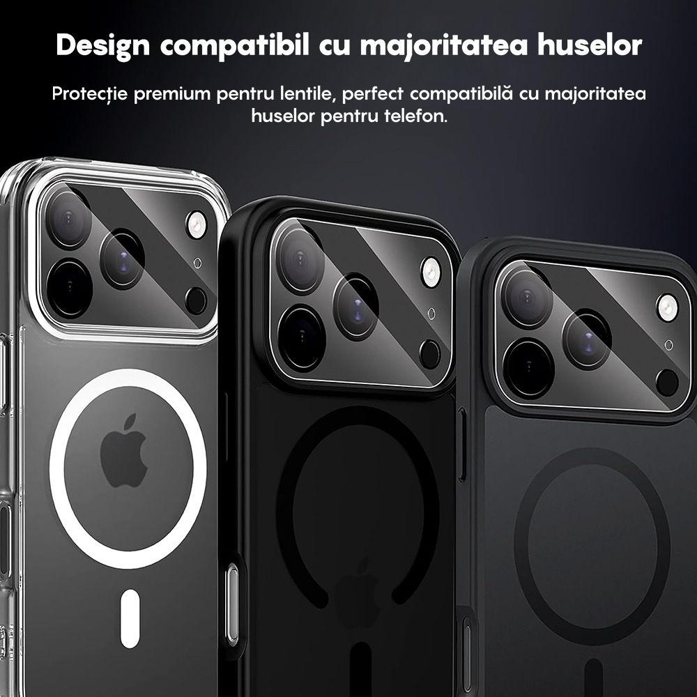 Set 2x Folie Camera MaxDefense+ - iPhone 17 Pro Max- Clear