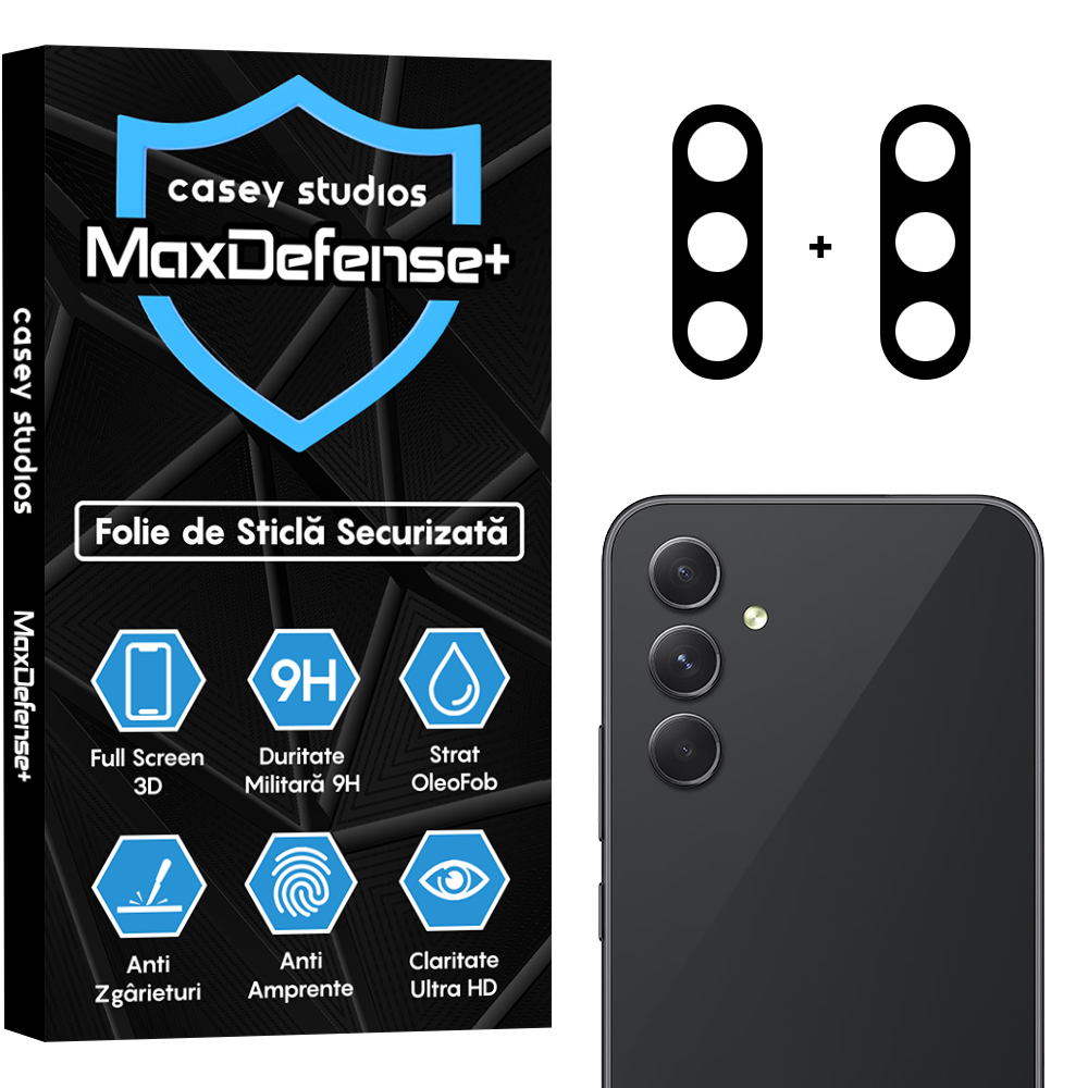 Set 2x Folie Camera MaxDefense+ - Samsung Galaxy A54 5G - Clear