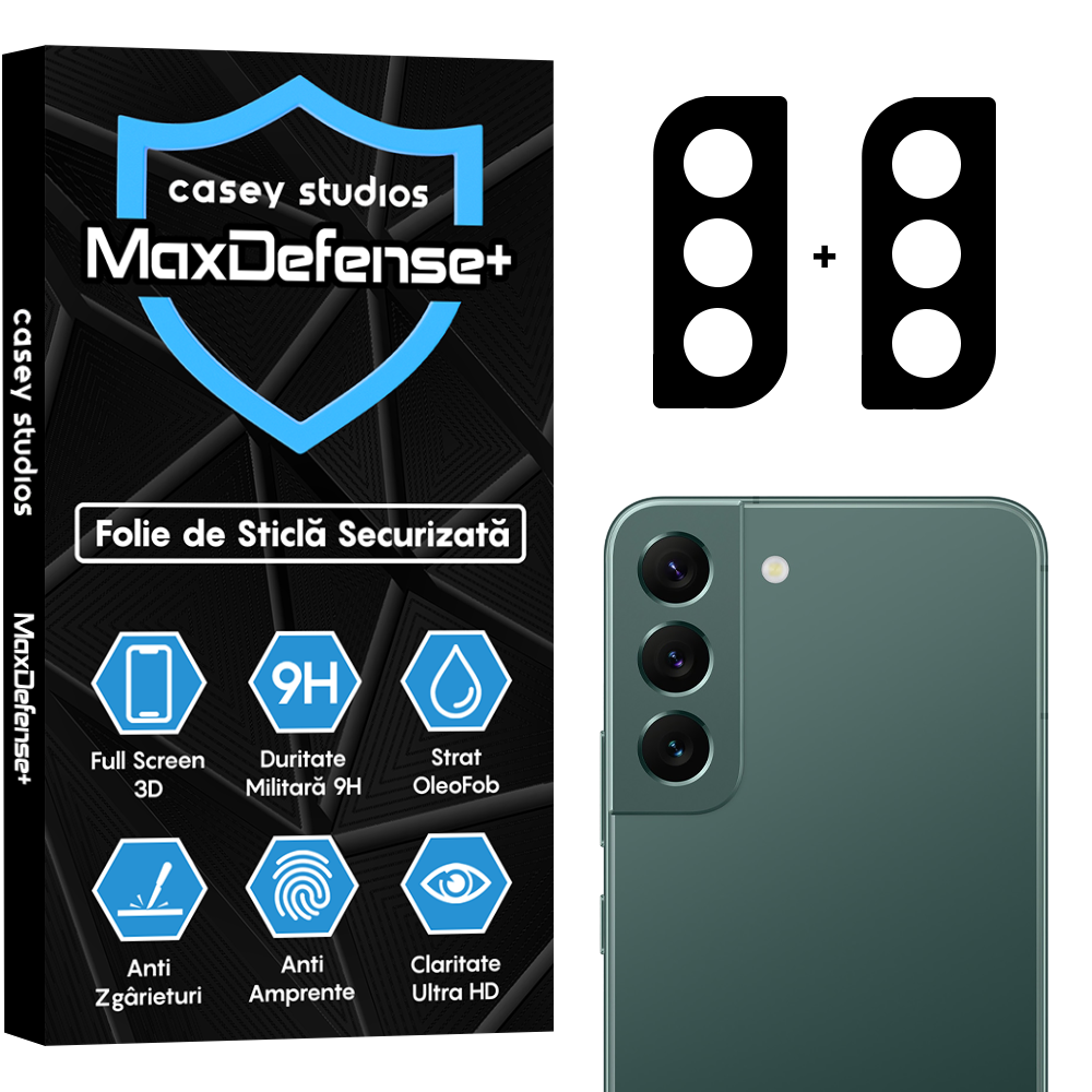 Set 2x Folie Camera MaxDefense+ - Samsung Galaxy S22 - Clear